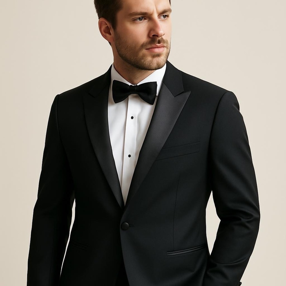Jos. A. Bank 1905 Collection Mens Black Wool Tuxedo Jacket Blazer 46R - Picture 1 of 14